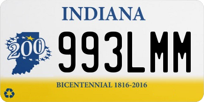 IN license plate 993LMM