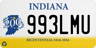 IN license plate 993LMU