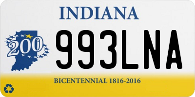 IN license plate 993LNA