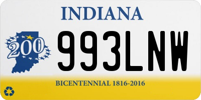 IN license plate 993LNW