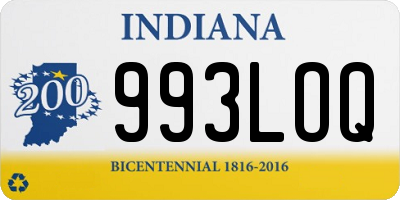 IN license plate 993LOQ
