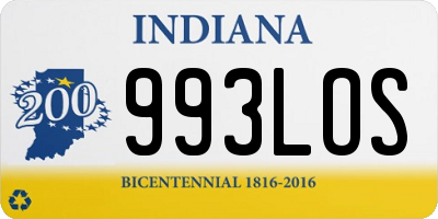 IN license plate 993LOS