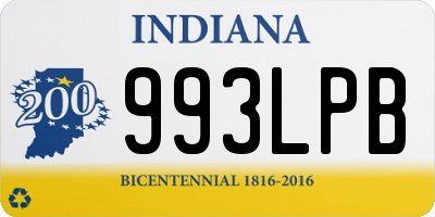 IN license plate 993LPB