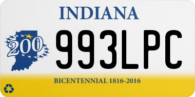 IN license plate 993LPC