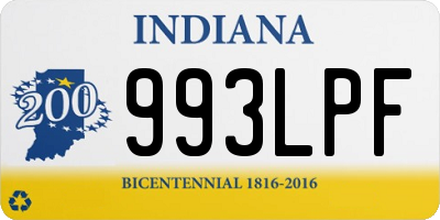 IN license plate 993LPF