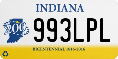 IN license plate 993LPL