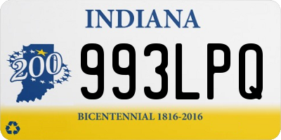 IN license plate 993LPQ