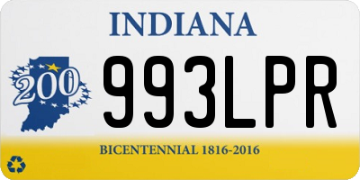 IN license plate 993LPR