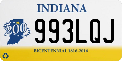 IN license plate 993LQJ