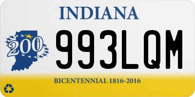 IN license plate 993LQM