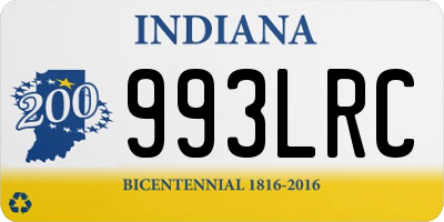 IN license plate 993LRC