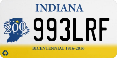 IN license plate 993LRF