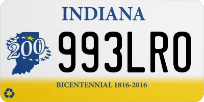 IN license plate 993LRO