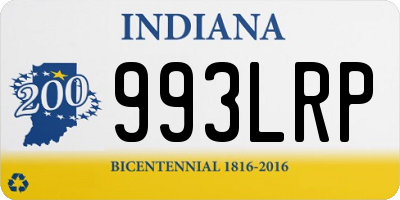 IN license plate 993LRP