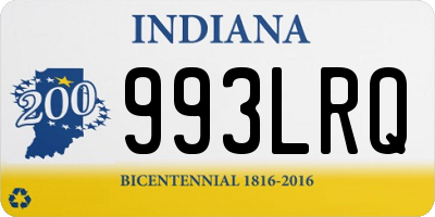 IN license plate 993LRQ