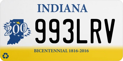 IN license plate 993LRV