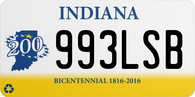 IN license plate 993LSB