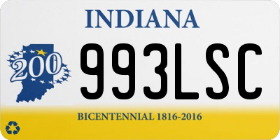 IN license plate 993LSC