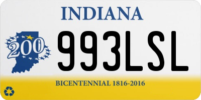 IN license plate 993LSL