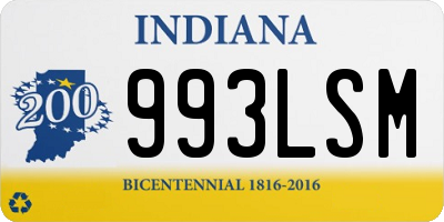 IN license plate 993LSM