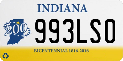 IN license plate 993LSO