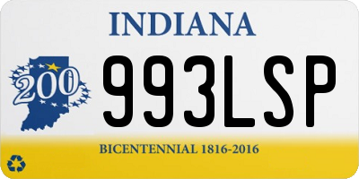 IN license plate 993LSP