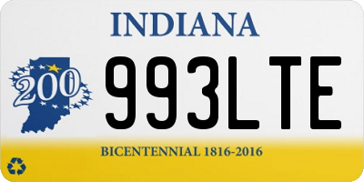 IN license plate 993LTE