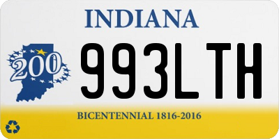 IN license plate 993LTH