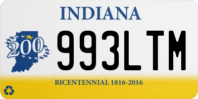 IN license plate 993LTM