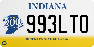 IN license plate 993LTO