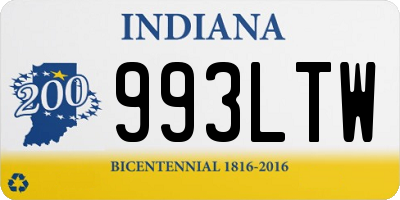 IN license plate 993LTW