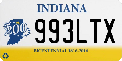 IN license plate 993LTX