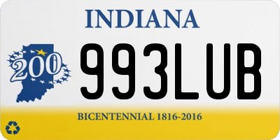 IN license plate 993LUB