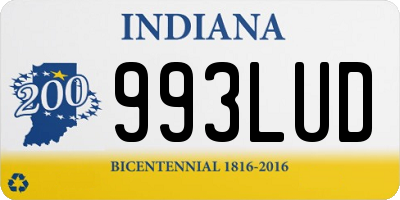 IN license plate 993LUD