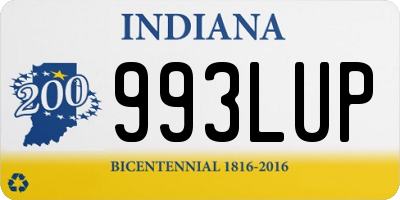 IN license plate 993LUP