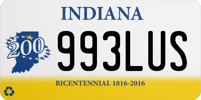 IN license plate 993LUS