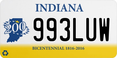 IN license plate 993LUW