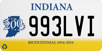 IN license plate 993LVI