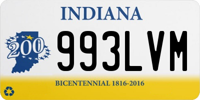 IN license plate 993LVM