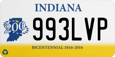 IN license plate 993LVP