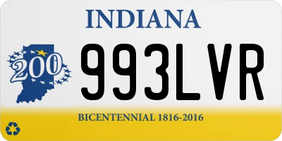 IN license plate 993LVR