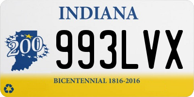 IN license plate 993LVX