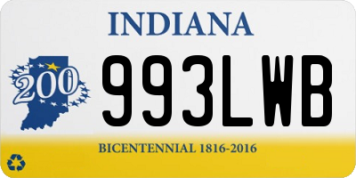 IN license plate 993LWB