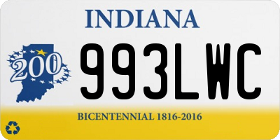 IN license plate 993LWC