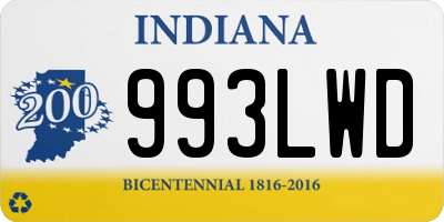 IN license plate 993LWD