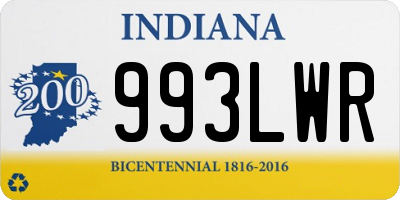 IN license plate 993LWR