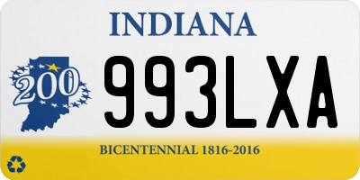 IN license plate 993LXA