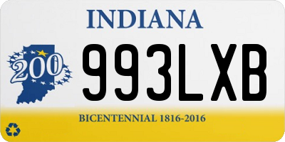 IN license plate 993LXB