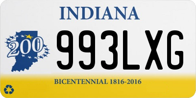 IN license plate 993LXG