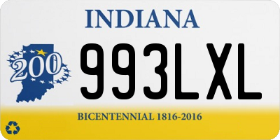 IN license plate 993LXL